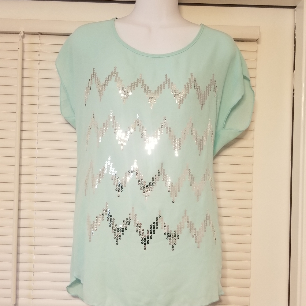 Small Teal Rue 21 blouse
